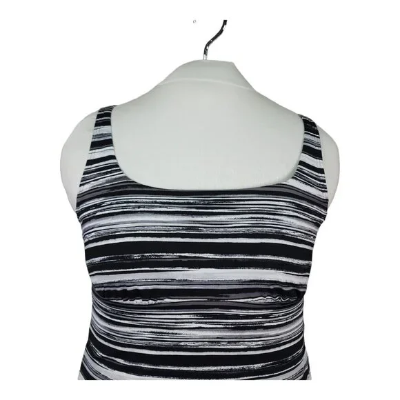 Lands End Tankini Swim Top Size 16 Square Neck Underwire Bra Swimsuit New - Picture 2 of 10